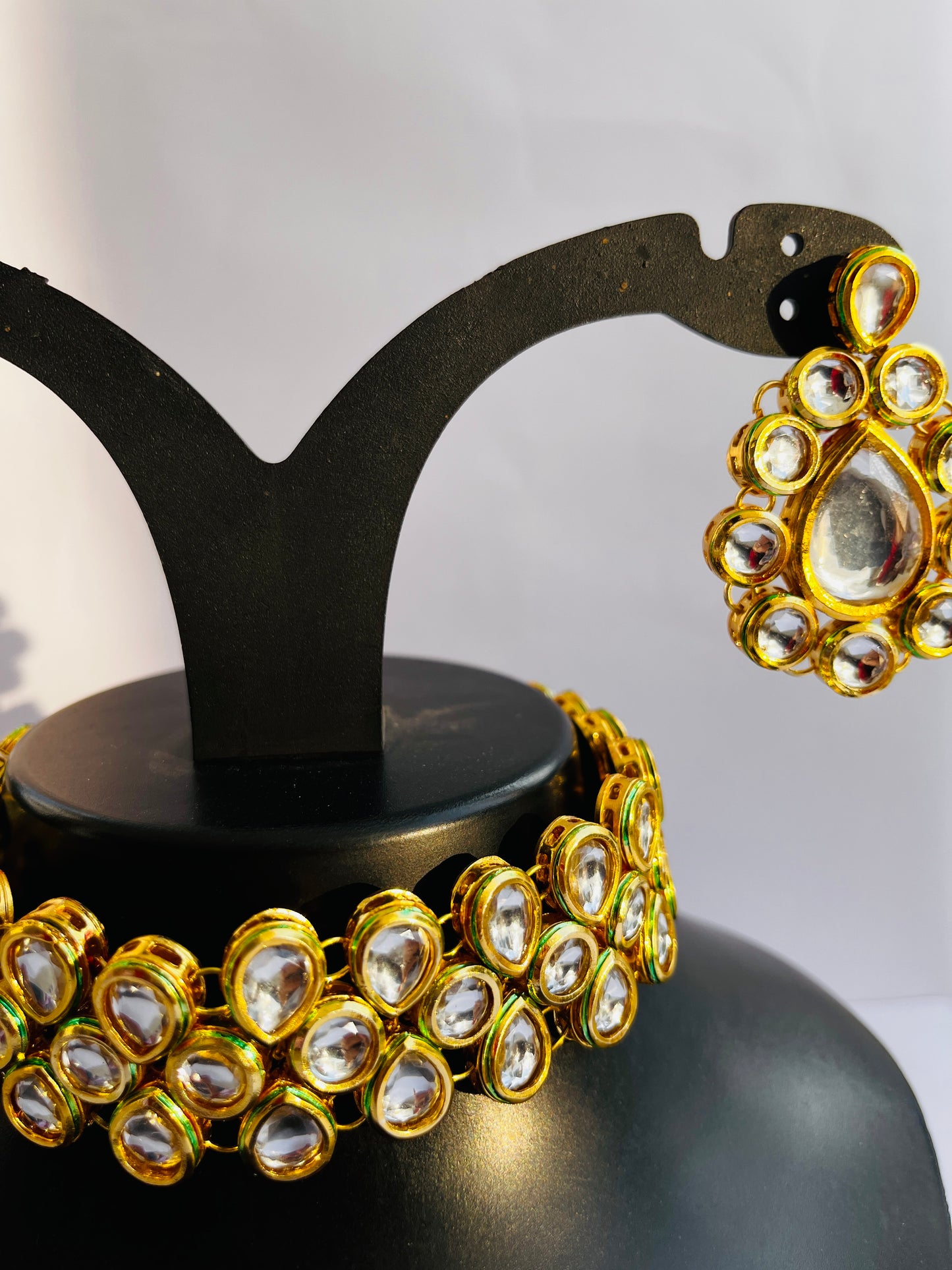 Three Layer Kundan Necklace-TJS