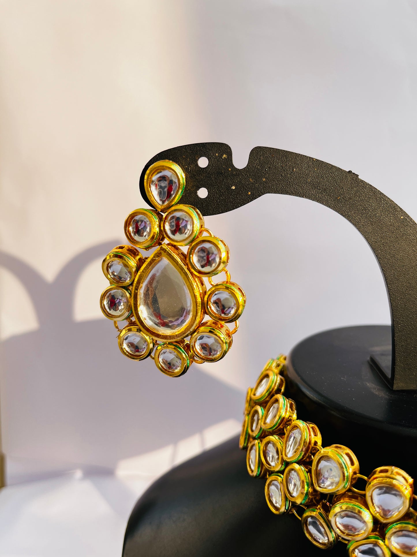 Three Layer Kundan Necklace-TJS