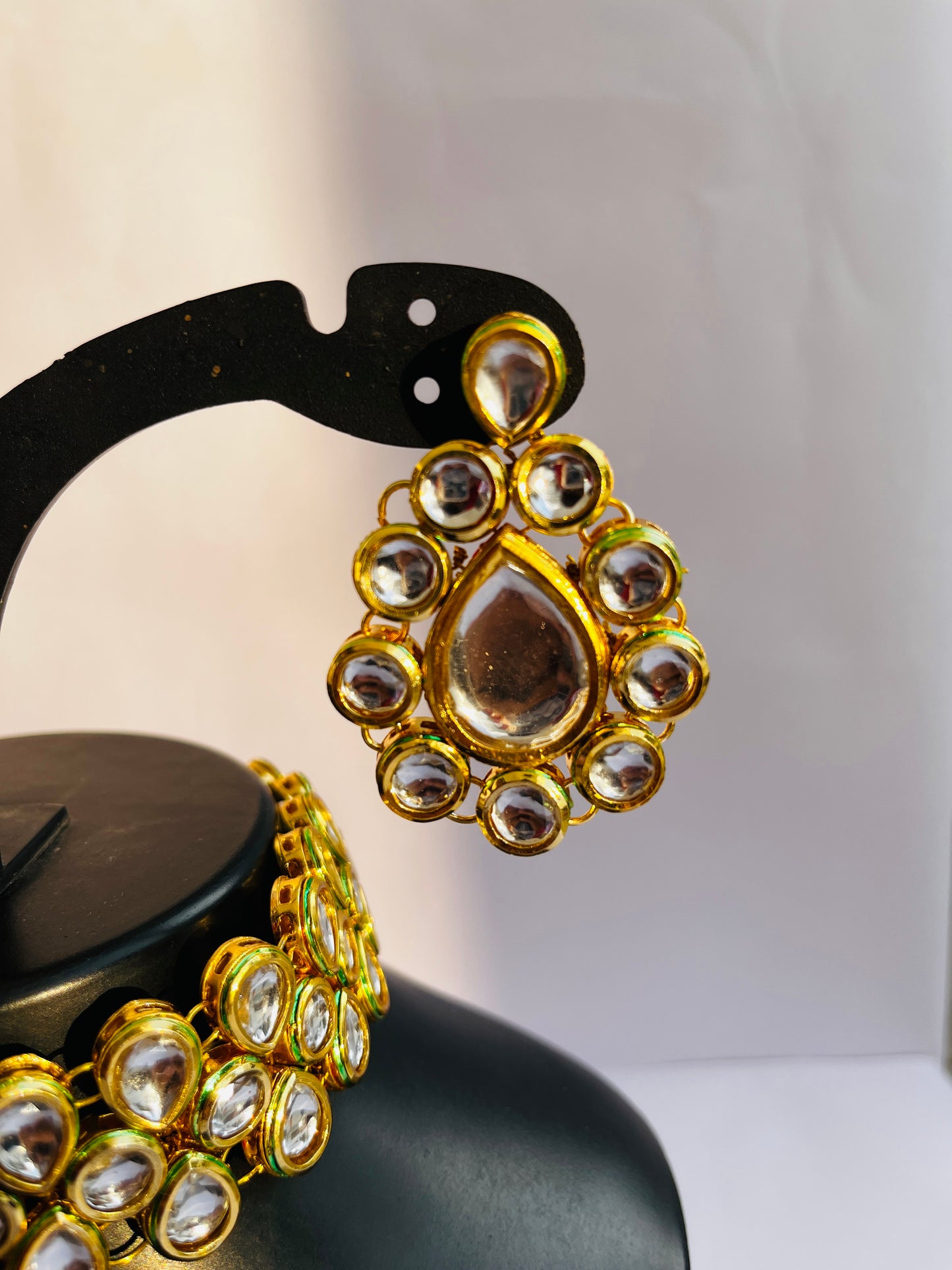 Three Layer Kundan Necklace-TJS