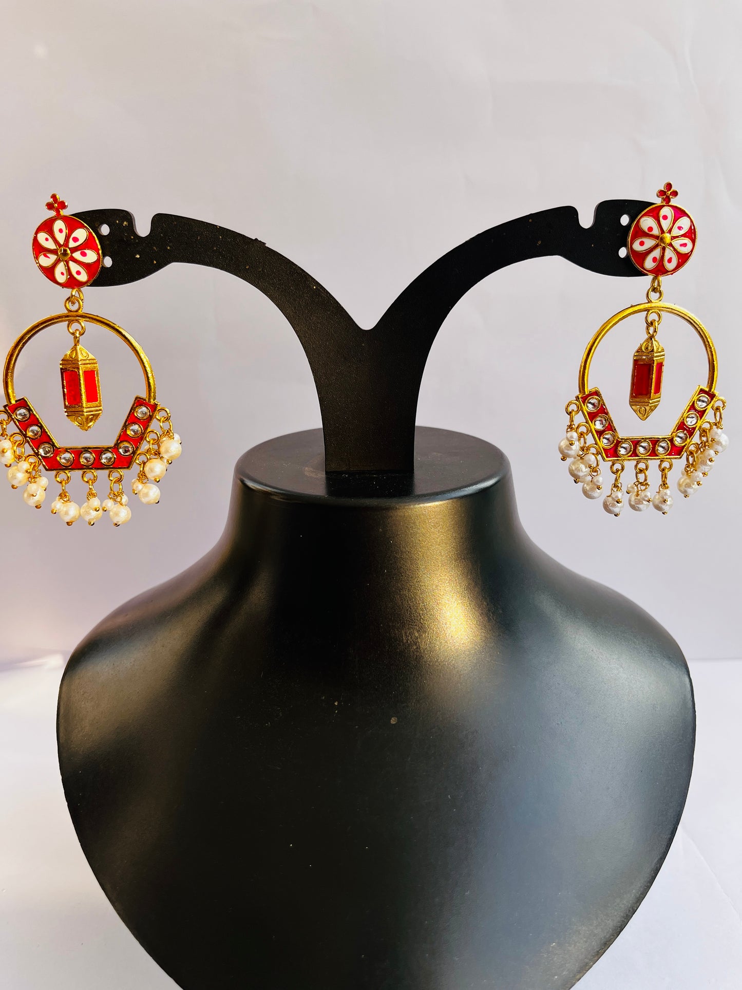 Luminous Lantern Jhumka(Red)-TJS